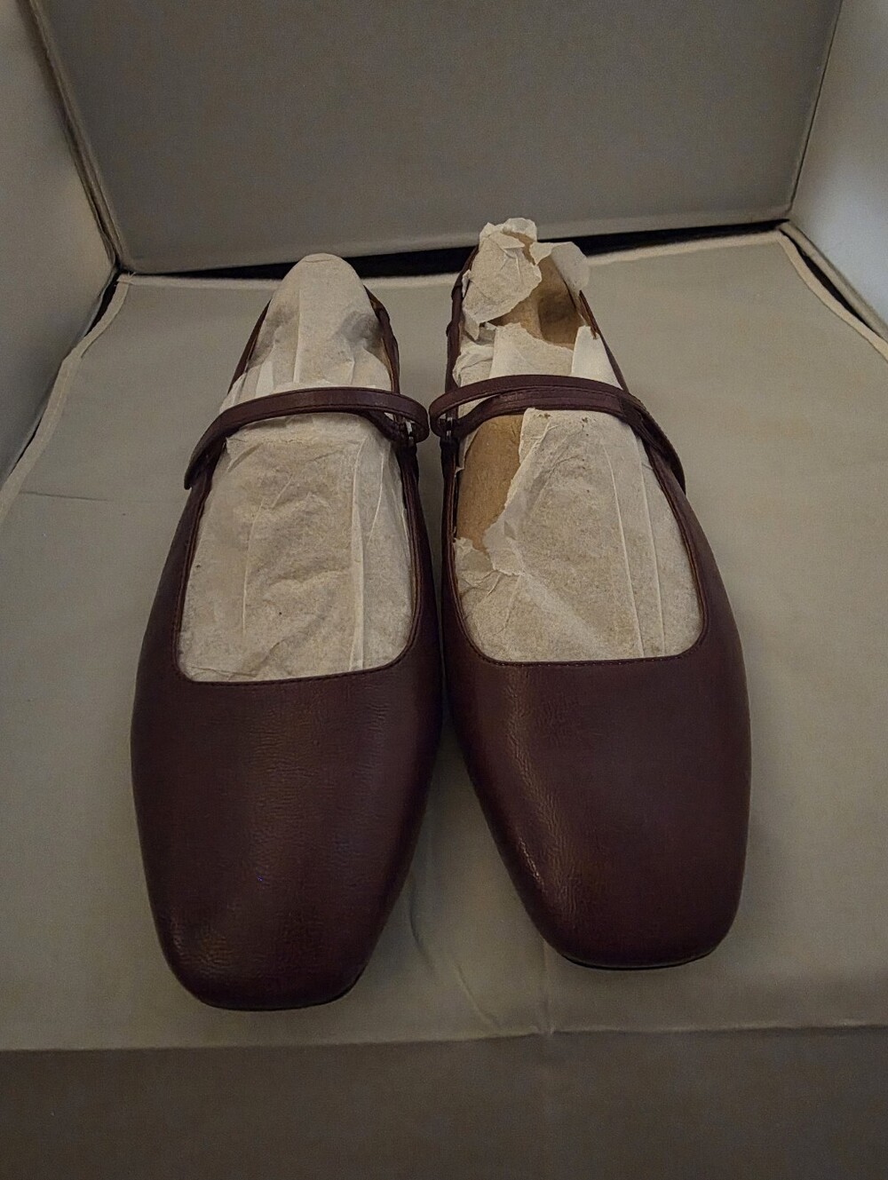 Squared-Toe Mary Jane Flats in Deep Plum, CONNIE BY NATURALIZERS